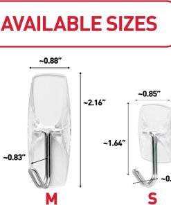 Alternative view of Command Small Clear Wire Toggle Hooks. 10 Wall Hook and 12 Strips. Damage-Free Hanging with Adhesive. Great for Hanging. Organization and Storage. Holds up to 0.5 lb